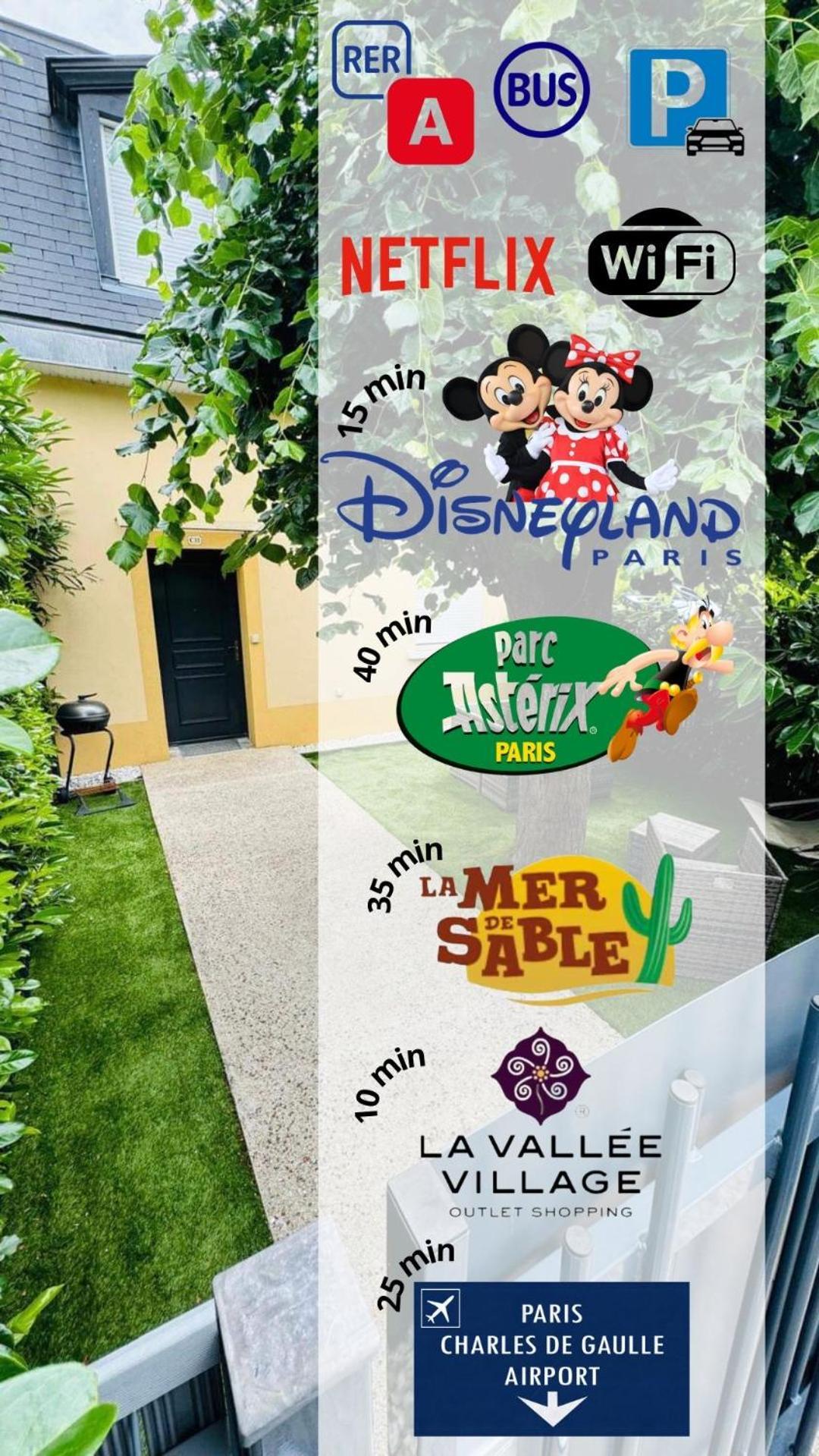 Superbe Duplex-15 Min Disneyland Villa Croissy-Beaubourg Eksteriør billede